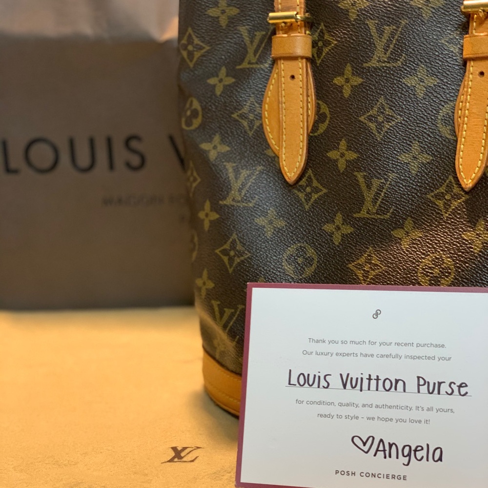 Authentic Louis Vuitton Petit Bucket Monogram